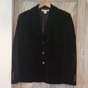 Nygard Collection Black Velvet Blazer 14